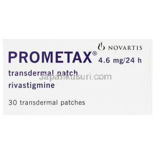 プロメタックス,リバスチグミン経皮吸収パッチ　4.6mg/日,　製造元：ノバルティス,箱表面